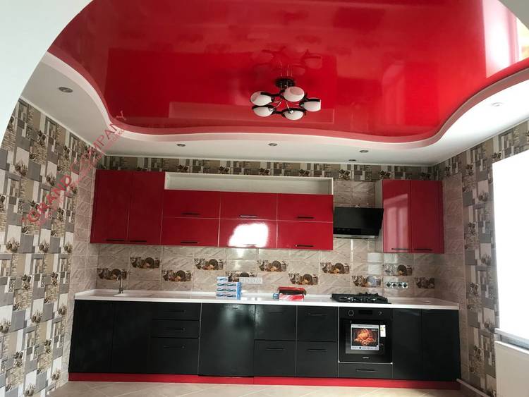 глянцевые натяжные потолки цена