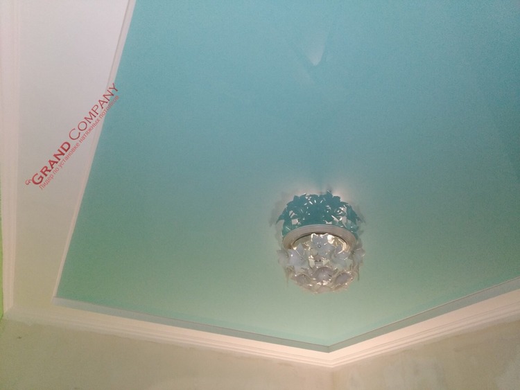 Натяжные потолки в гостинной